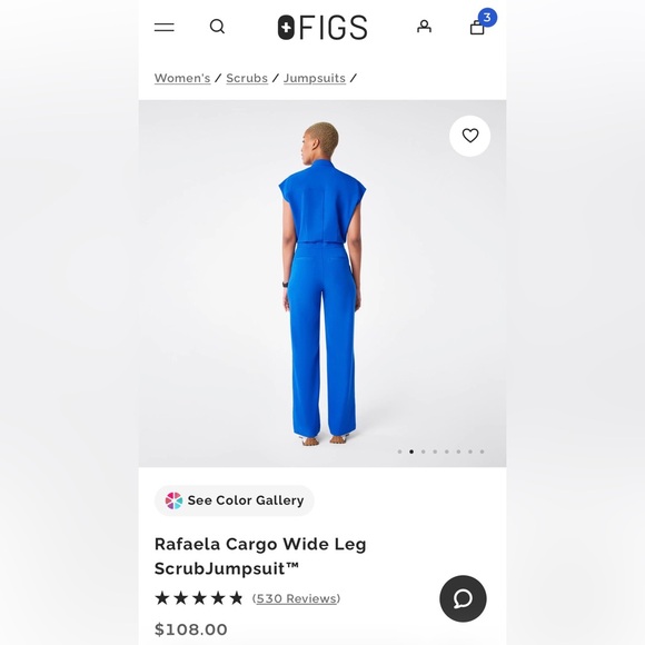 Figs Royal Blue Jumpsuit 💙 - Picture 2 of 3